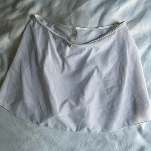 Mesh White Mini Skirt